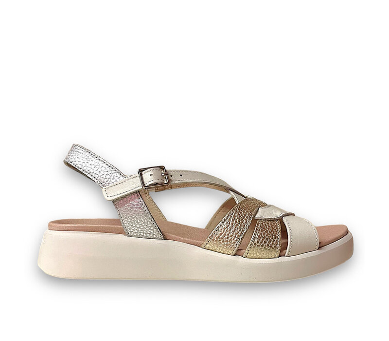 Wonders C-6530 Cream Multi Sandals