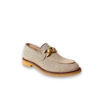 Marian 9906 V24  Beige/Gold Linen Loafers