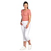 PINNS 408C White Bengaline Crop w/Eyelets