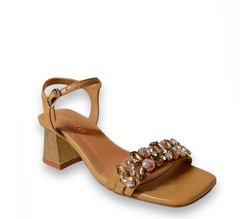 Lodi MIL4376 Gemstones Block Heel Sandals