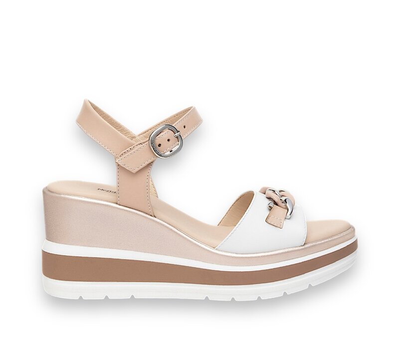 NeroGiardini E410530D White Wedge Sandal