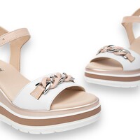 NeroGiardini E410530D White Wedge Sandal