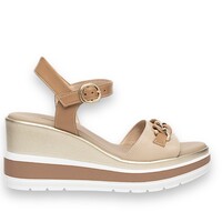 NeroGiardini E410530D Beige Wedge Sandal