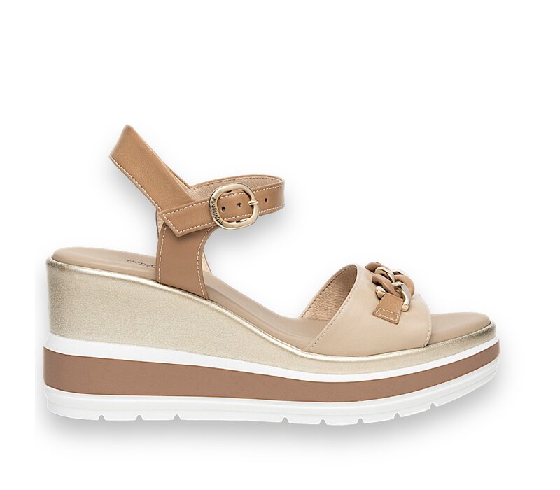 NeroGiardini E410530D Beige Wedge Sandal