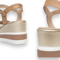 NeroGiardini E410530D Beige Wedge Sandal