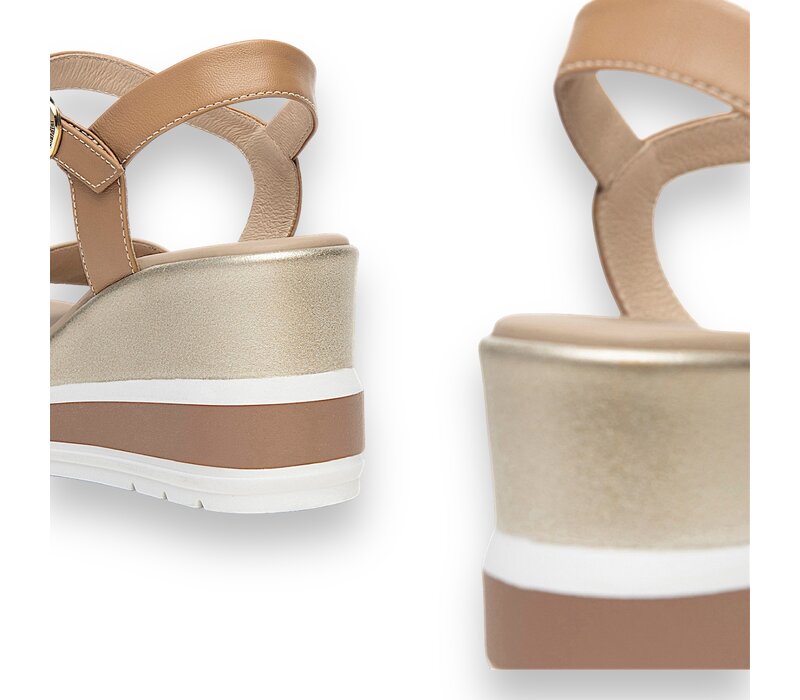 NeroGiardini E410530D Beige Wedge Sandal