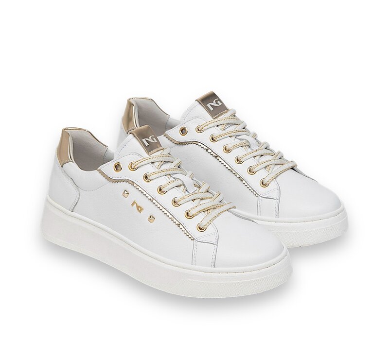 NeroGiardini E409977D White/Gold Sneaker