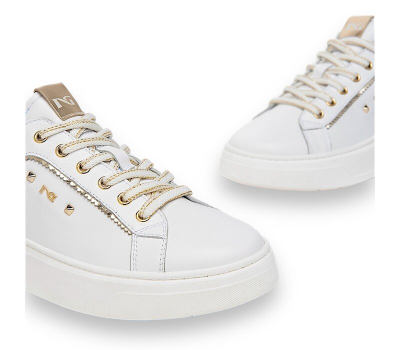 NeroGiardini E409977D White/Gold Sneaker