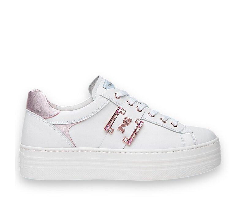 NeroGiardini E409967D White Jewelled Sneaker