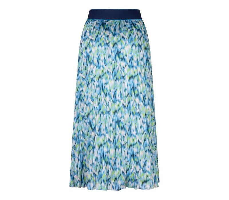 EsQualo 14014 Bayside Print Plisse Skirt