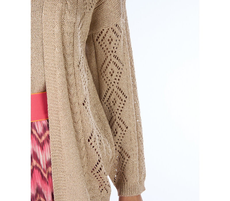 EsQualo 18006 Gold Lurex Cardigan