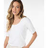 EsQualo 30035 Off-White Top w/Buttons