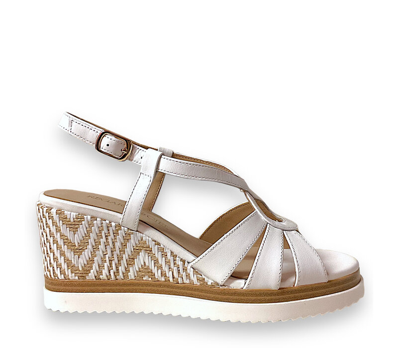 Regarde le Ciel MADISON White Wedge Sandal