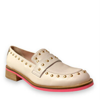 MarcoMoreo F206JNLA Cream Stud Loafer