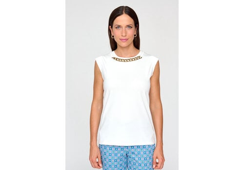 Bariloche Bariloche MIEL Off-White Chain T-Shirt