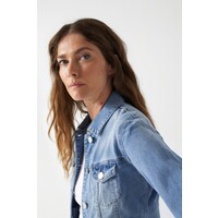 Salsa Medium Wash Denim Trucker Jacket