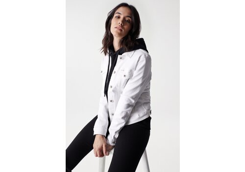 SALSA Salsa White Classic Denim Jacket