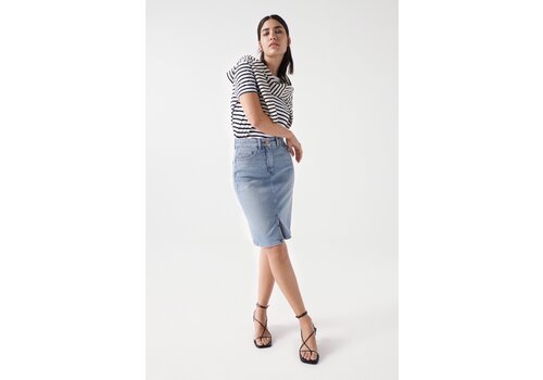 SALSA Salsa FAITH Medium Light Wash Denim Skirt