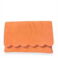 Marian 906 Orange Suede Clutch Bag