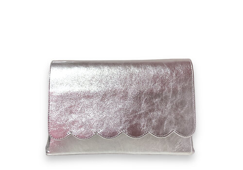 Marian Marian 906 Silver Leather Clutch Bag