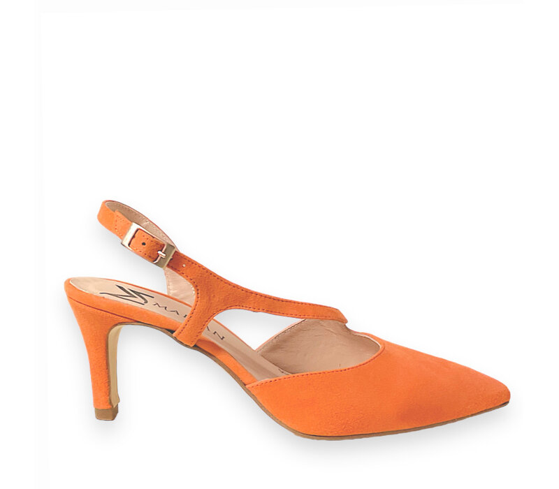 Marian 2510 Orange Suede Open Back