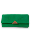 Lodi Lodi L903 Green Suede Clutch Bag