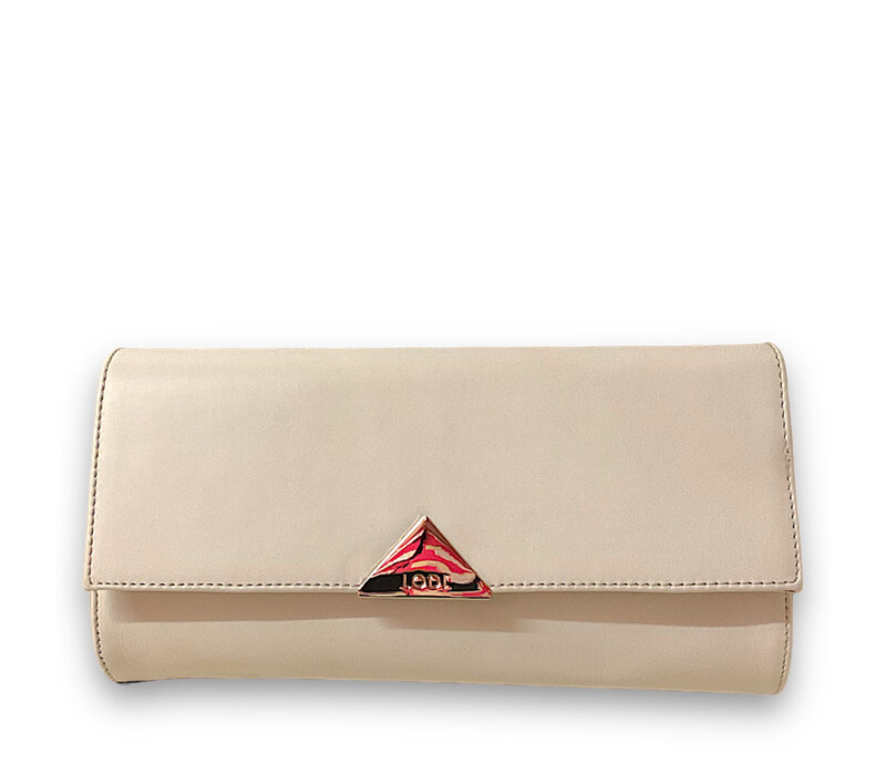 Lodi L903 Beige Leather Clutch Bag