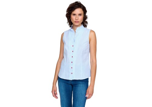 Bariloche Bariloche DUALA Blue Sleeveless Stripe Blouse