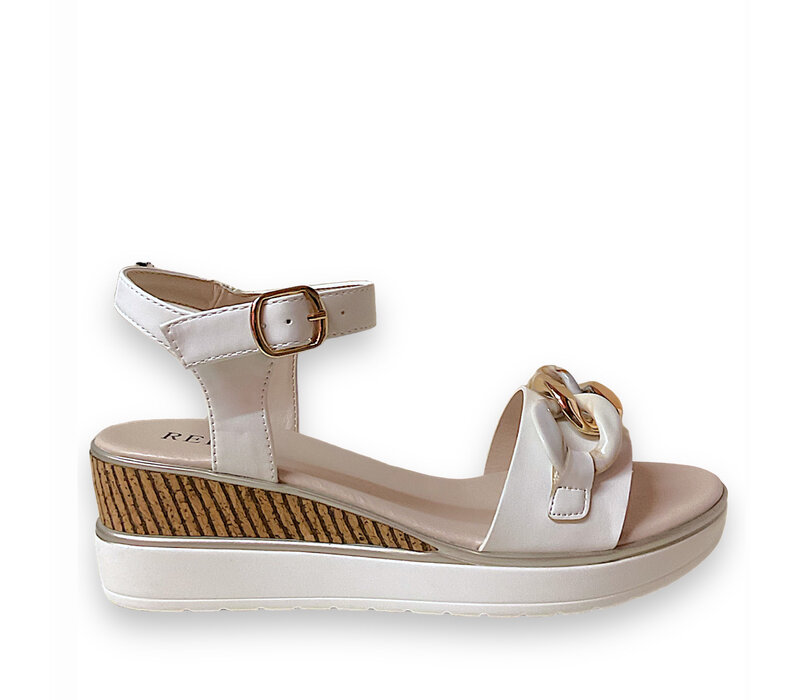 Redz 5C800-L233 White Wedge Sandal