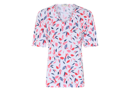 Micha S/S Micha  174 184 Pink/Red Leafy T-Shirt