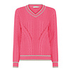 Micha S/S Micha 174 149 Pink/Sand Cable Sweater