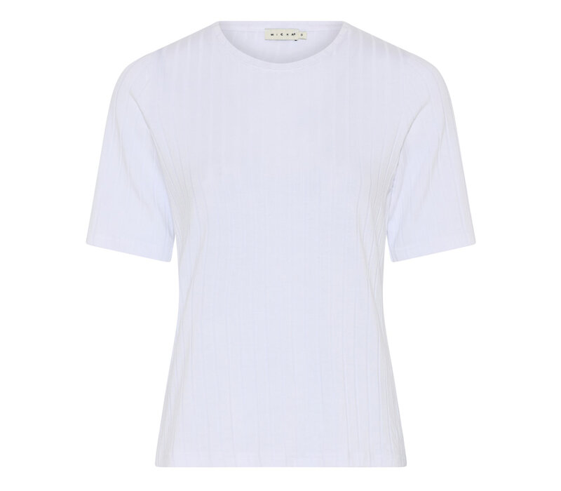 Micha 172 168 White Stretchy Rib T-Shirt