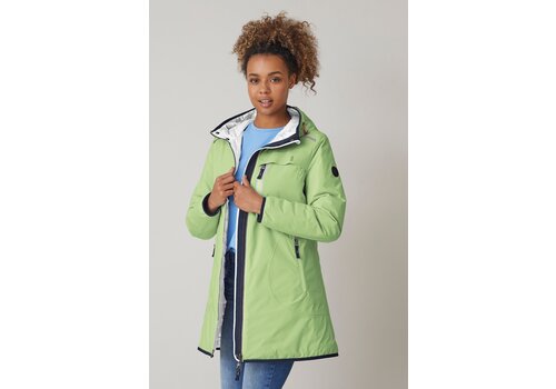 Junge Junge DORTHA Kiwi/Wht Waterproof Reversible Coat