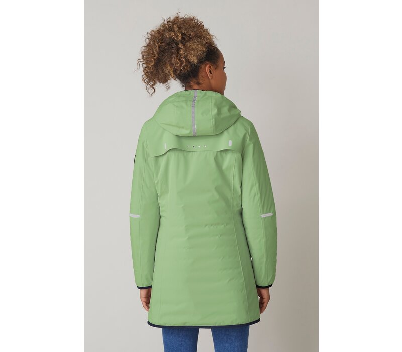 Junge DORTHA Kiwi/Wht Waterproof Reversible Coat