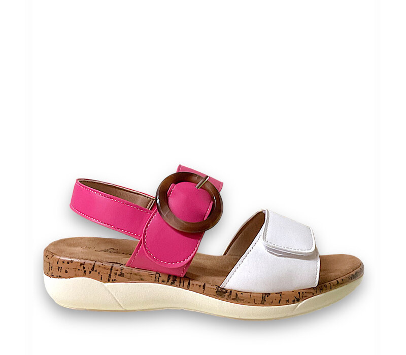 Milly & Co. B941660 White/Fuchsia Sandals