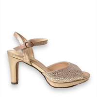 Glamour RIGA Gold Platform Sandals 3in