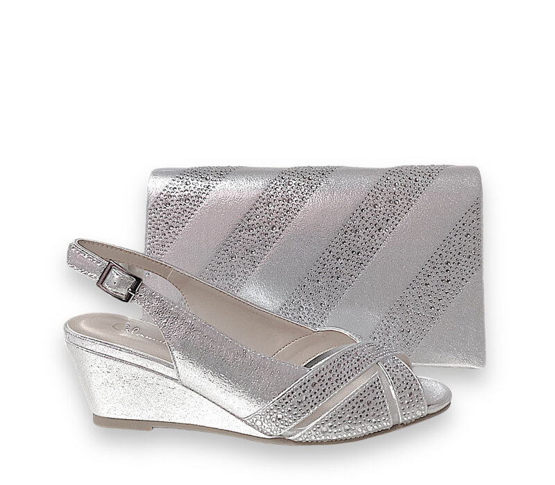 Glamour MINSK Silver Clutch Bag