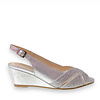 Glamour Glamour MINSK Silver Dressy Wedge Sandal