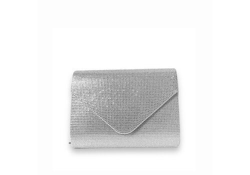 Glamour Glamour BERN Silver Diamanté Clutch Bag