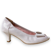 Le Babe 3034S3 Luce Silver Peep-Toe Kitten