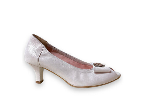 Le Babe Le Babe 3034S3 Luce Silver Peep-Toe Kitten