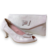 Le Babe 3034S3 Luce Silver Peep-Toe Kitten