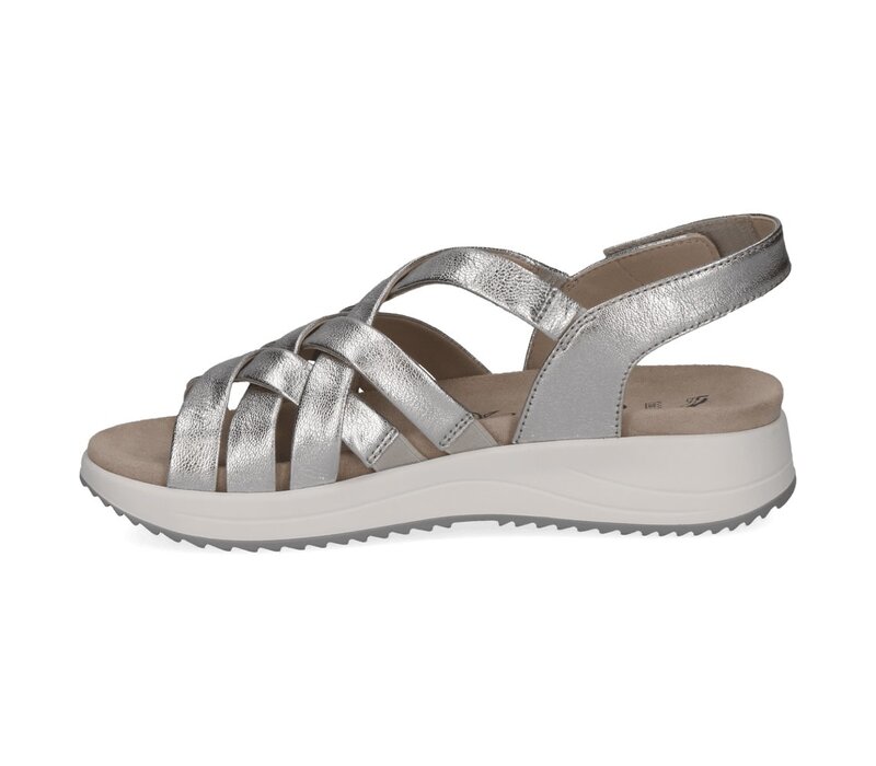 Caprice 28708 Silver Metal G-Fit Sandals