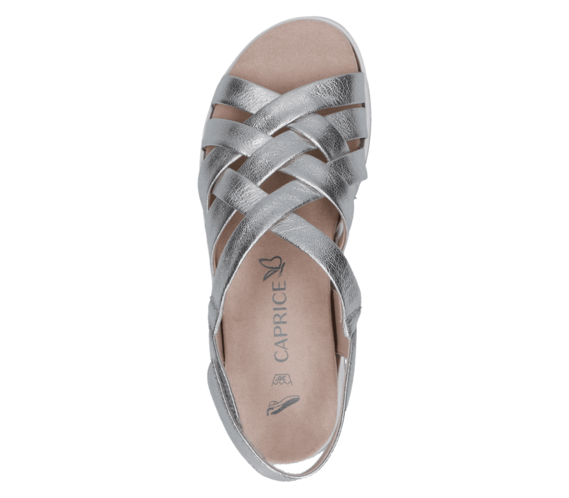 Caprice 28708 Silver Metal G-Fit Sandals