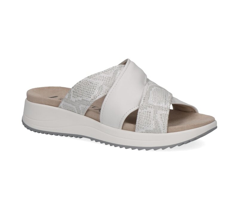 Caprice 27203 White Comb G-Fit Sandals