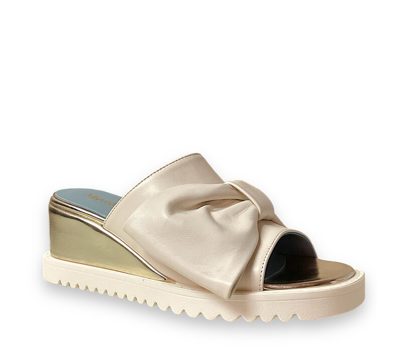 MarcoMoreo F161JNL Cream Slip-On Wedge