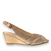 Glamour Glamour MINSK Gold Dressy Wedge Sandal