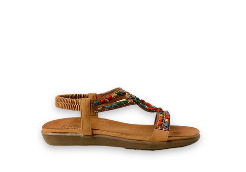 REDZ Redz USSERY Tan Multi Beaded Sandal