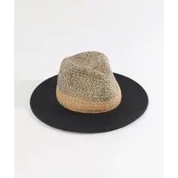 Pia Rossini FARRAH Natural/Black Sun Hat