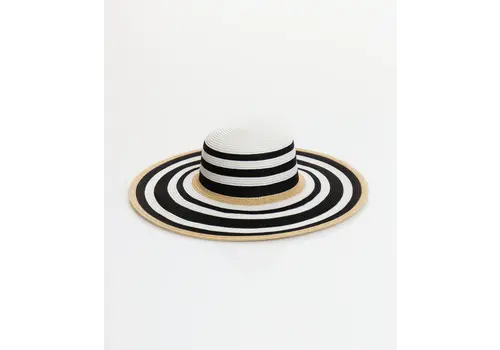 Pia Rossini S/S Pia Rossini DYNASTY Black/Natural Sun Hat